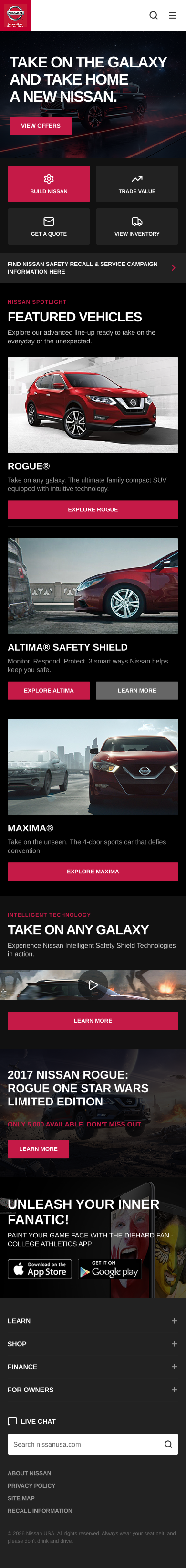 Nissan Rogue mobile design
